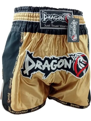 Dragon Retro Muay Thai Şortu mt 3075 Gold