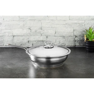 Gastro Çelik Tava 22X7 cm -  Çelik Kapaklı