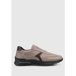 Vizon Deri Kadın Sneaker