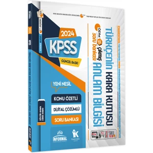 Karakutu Yayınları  KPSS Türkçenin Kara Kutusu Anlam Bilgisi (Sözcük-Cümle) D.çözümlü Konu Özetli Soru Bankası