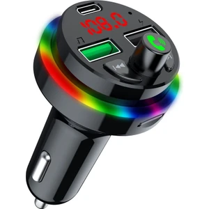 Sprange Stf1 Rgb Işıklı Pd 25W + Qc 3.1A Şarj Bluetooth 5.1V Fm Transmitter