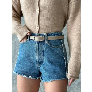 Dikdörtgen Tokalı Ince Kadın Pantolon Kemeri, Ceket Kemeri, Gömlek Kemeri