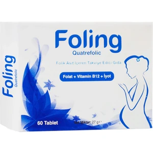 Pharma Foling Quatrefolic 60 Tablet Folik Asit, B12 Vitamini, İyot