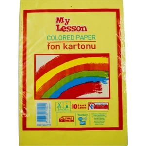 My Lesson 24 x 34 10 Renk Fon Kartonu 1 Paket
