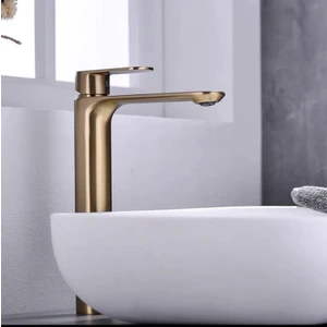 Çanak Lavabo Bataryası Mat Gold Lavabo Musluğu Altın Lavabo Bataryası Çanak Batarya