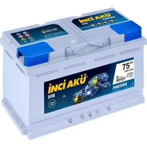 Inci Akü Akü 75 Ah Start Stop Efb Pantera 12V 75AH 730CCA Inci 75 Ah 600A