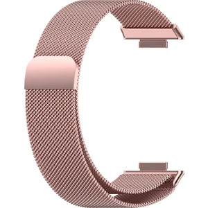 Novstrap Huawei Watch Fit 2 ile Uyumlu Kordon Kayış Metal Hasır Kordon