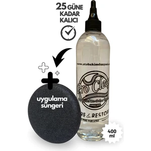 Vinil Parlatıcı Koruyucu Iç ve Dış Aksam Plastik Yenileyici 400ML ve Uygulama Süngeri
