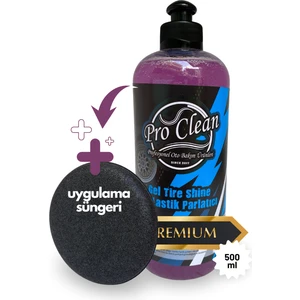 Lastik Parlatıcı Jel Premium 500ML ve Uygulama Süngeri