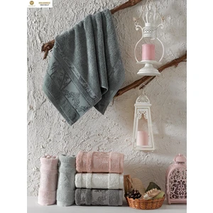 Z&N Style Süper Lüks Miss Bamboo 50X90CM. Çeyizlik  El&yüz 6'lı Havlu Seti  (Çantalı, %70 Bambu Lifi)