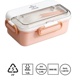 The Puzzle Lunch Box Tek Katlı Paslanmaz Çelik Kolay Kilitlenir Sefer Tası – 900 ml