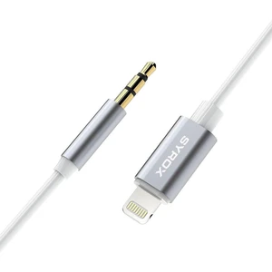 Syrox Iphone Linghtning Iphone / 3.5 mm Aux Kablosu Dönüştürücü Gri