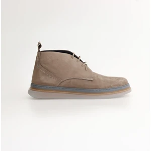 Erkek Deri Bot Bej Erkek