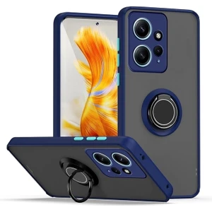 Xiaomi Redmi Note 12 4g Kılıf Montreal Yüzüklü Standlı + Ekran Koruyucu