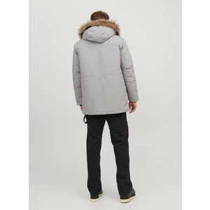Jack & Jones Gri Erkek Mont 12235858_JJEWING Parka Sn
