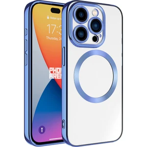 Apple Iphone 15 Pro Max Kılıf Kamera Korumalı Renkli Kenarlı Magsafeli Setro Kapak
