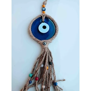 Murano Cam Hasır Sargılı Nazarlık Nazar Boncuğu Maşallah