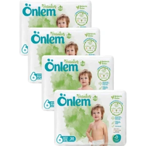 Botanika 6 Numara Extra Large Bebek Bezi Jumbo Paket 30 Adet (15+ Kg) x 4 Paket