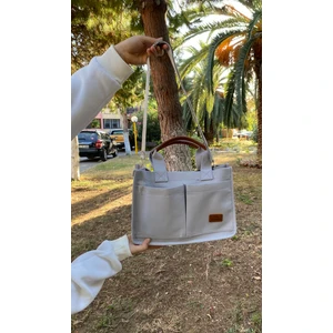 Kadın Cepli Kanvas Tote Bag  Omuz Çantası
