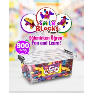 Smile Blocks  Parçalı Setler 900 Parça Plastik Kutulu Mikro Blok