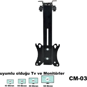 Cm-03  Eğimli Tavan Askı Aparatı 17"-27"
