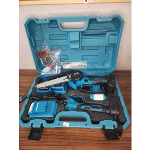 Akülü 30 mm V58 5000MAH İki Kademeli Kömürsüz Çift Akülü, Akülü Ağaç Budama Makası