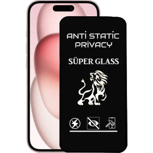 Case World Caseworld Apple iPhone 15 Tam Kaplayan Anti Statik Görünmez Safir Ekran Koruyucu Hayalet Cam