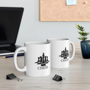Baskı Tech Satranç "chess" Temalı Baskılı İkili Kupa Bardak