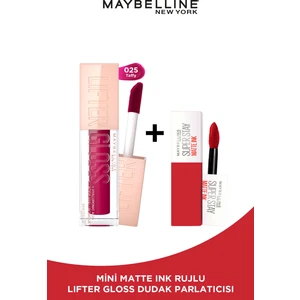 Maybelline New York Lifter Gloss Nemlendirici Dudak Parlatıcısı - 25 Taffy & Maybelline Mini Matte Ink