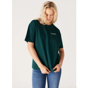 Bisiklet Yaka Koyu Yeşil Kadın T-Shirt W7R9EEG61-KOYU Yeşil