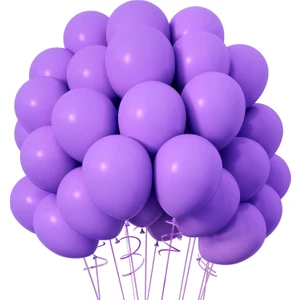Tinky Winky Renkli Metalik Balon 10 Adet  Lateks Parti Konsept Temalı Parlak Helyum Doğum Günü Balon