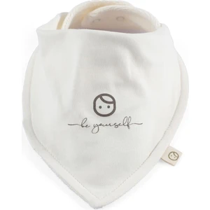 Little Gusto Sıvı Geçirmez Fular Önlük Ekru Organik Pamuk