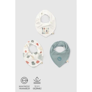 Little Gusto 3'lü Sıvı Geçirmez Organik Pamuk Bandana Önlük Seti Born To Be Gusto