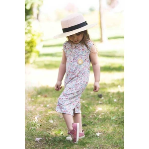 Little Gusto Bambu Çiçek Desenli Kolsuz Şort Tulum