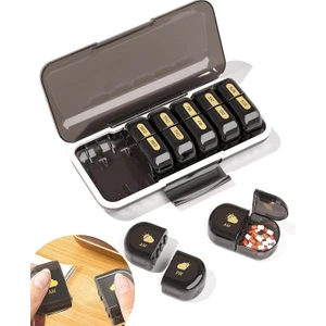 Seyahat Hapı Organizatörü Günde 2 Kez Seyahat Hap Kutusu Kasası Haftalık Am Pm Hapı Ilaç Organizatörü 7 Gün Küçük Gündüz ve Gece Hapı Organizatörü Günde Iki Kez (Yurt Dışından)