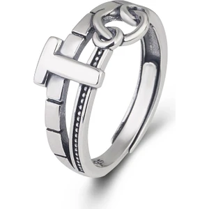 Vintage Yüzük, Ayarlanabilir Açıklığa Sahip T Şeklinde Açık Işaret Parmağı Yüzüğü (Yurt Dışından)