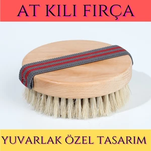 Efsoon Organics Doğal At Kılı Selülit Fırçası Orta Sert Kıllı Hassas Ciltlere Ergonomik Tutuş Özel Çantasında