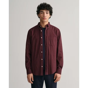 Erkek Bordo Regular Fit Düğmeli Yaka Gömlek 3230218.638