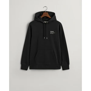 Erkek Siyah Regular Fit Kapüşonlu Logolu Sweatshirt 2006070.5