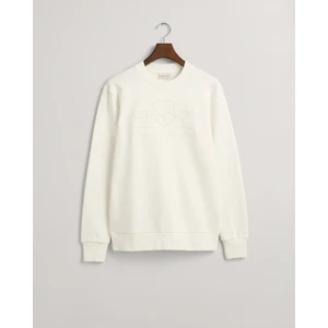 Erkek Krem Regular Fit Bisiklet Yaka Logolu Sweatshirt 2036017.113