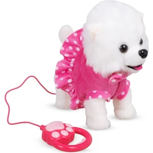 Pilli Sesli Tasmalı Yürüyen Sevimli Köpek Tasmalı Köpek Pembe