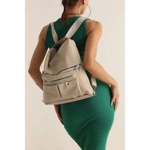 Tak Moda Çok Bölmeli Omuz ve Sırt Çantası