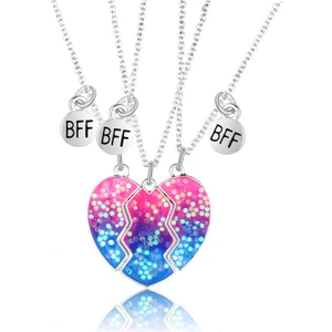 Bff Arkadaşlık Renkli Kalpli Kolye Best Friends Forever Kolyesi 3lü En Iyi Arkadaş Kolyeleri