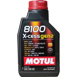 8100 X-Cess Gen2 5W40 Motor Yağı 1 Litre