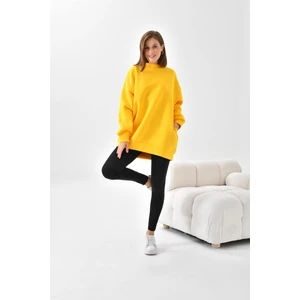 Ftz Women Kadın Oversize 3 İp Şardonlu Sweatshirt Sarı 10001