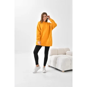 Ftz Women Kadın Oversize 3 İp Şardonlu Sweatshirt Hardal 10001