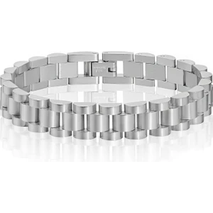 Gri 316 L Çelik Bileklik 20 cm Uzunlukta Modern Tasarım Erkekler İçin