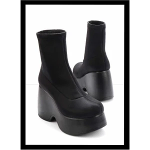 Siyah Streç  Kadın Bot & Bootie K02991003017