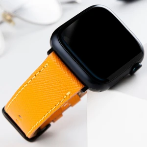 Apple Watch 42MM 44MM 45MM 49MM 3 / 4 / 5 / 6 / se / 7 / 8 / 9 / Ultra / Ultra 2 Deri Kordon Sarı