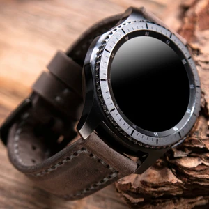 Vagave Samsung Galaxy Watch Kordon Galaxuy Watch 4 / 5 / 6 Watch 6 Classic 40 mm 43 mm 44 mm 47 mm Watch 5 / Watch 5 Pro 40 44 45 Watch 4 40 42 44 46mm 20mm Deri Kordon Gri